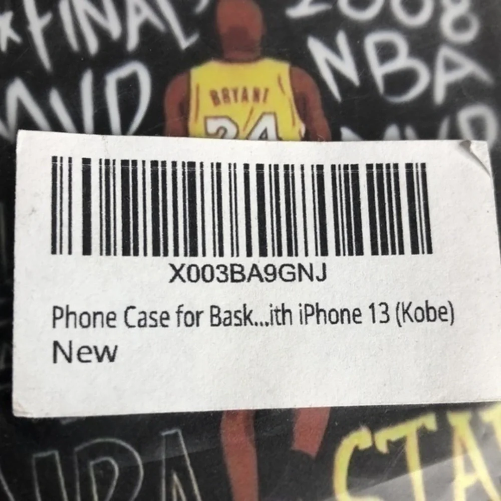 New Kobe Lakers‎ Black mamba iPhone 13 Case basketball black plastic